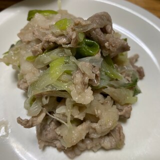 鶏ガラで中華風塩ネギ豚煮